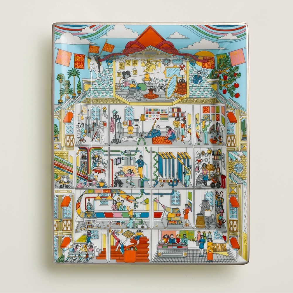 Hermès Colorful Decorative Tray - La Maison des Carres